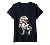Femme Funny T-Rex Dinosaur Cow Moo-Rannosaurus Boys T-Shirt avec Col en V