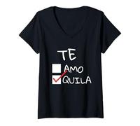 Femme Funny Te Amo Tequila | Mexican Cinco de Mayo Drinking Party T-Shirt avec Col en V