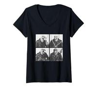 Femme Funny Vultures Rockers Cool Animals Rock Music Emo Punk Band T-Shirt avec Col en V