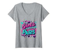 Femme Funny Women's Golf - Girls Just Wanna Have Pars T-Shirt avec Col en V