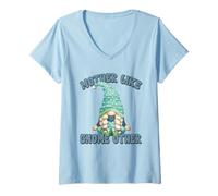 Femme Funny Yoga Teacher GNOME Graphic for Grandma Life Yoga Mom T-Shirt avec Col en V