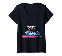 Femme Futur médecin - Cadeau docteur T-Shirt avec Col en V