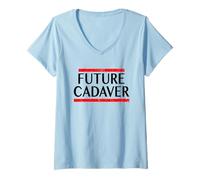 Femme Future Cadaver Morbid, dictons d'Halloween drôles et effrayants, gothiques T-Shirt avec Col en V