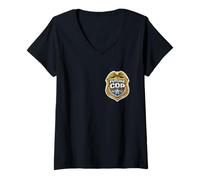 Femme Future Cop Police Officer Academy Garçons Enfants Policier T-Shirt avec Col en V