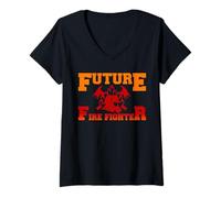 Femme Future Firefighter Proud Firefighters for Dad Men T-Shirt avec Col en V