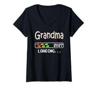 Femme Future Grandma 2027 est en Cours de Chargement et Sera bientôt dévoilée T-Shirt avec Col en V
