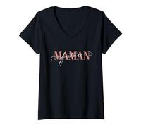 Femme Future Maman Annonce Grossesse Humour Enceinte Surprise T-Shirt avec Col en V