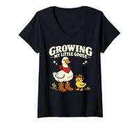 Femme Future Maman Oie Western Grossesse T-Shirt avec Col en V