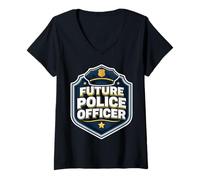 Femme Future Police Officer Academy, Policier, garçons, Enfants, Enfants T-Shirt avec Col en V