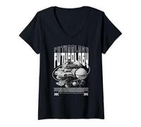 Femme Futurology Scii FI Futures Studies Space City T-Shirt avec Col en V