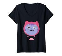 Femme Gabby’s Dollhouse DJ Catnip Smile T-Shirt avec Col en V