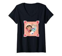 Femme Gabby’s Dollhouse Sprinkle Party Hearts T-Shirt avec Col en V