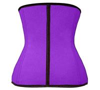 Femme Gaine Amincissante Torse Court Corset Minceur Ventre Plat Waist Trainer Fitness Serre Taille (Violet, M)