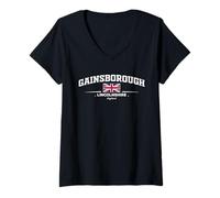 Femme Gainsborough England T-Shirt avec Col en V