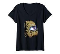 Femme Galaxy Outer Limits Explorer Sac à Dos Cosmos Deep Space T-Shirt avec Col en V