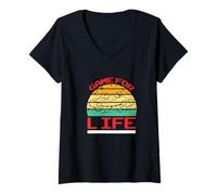 Femme Game For Life Bold Gamer Attitude Worn Loud And Proud T-Shirt avec Col en V