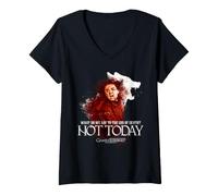 Femme Game of Thrones Arya Stark Not Today T-Shirt avec Col en V