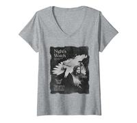 Femme Game of Thrones Night's Watch Now My Watch Begins T-Shirt avec Col en V