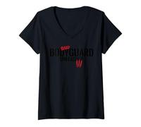 Femme Garde du Corps Sauvage déchaîné comme Une bête T-Shirt avec Col en V