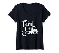Femme Gardien des chats sauvages sans abri pour les amoureux des chats sauvages T-Shirt avec Col en V