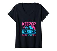 Femme Gardienne du Genre : Tante t'aime T-Shirt avec Col en V