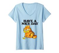 Femme Garfield Classic Passez Une Bonne journée T-Shirt avec Col en V
