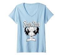 Femme Garfield Halloween Fright Night Retro Vampire Garfield T-Shirt avec Col en V