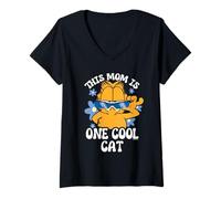 Femme Garfield Mother's Day One Cool Cat T-Shirt avec Col en V