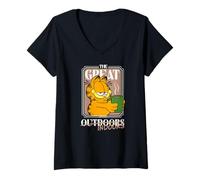 Femme Garfield - The Great Indoors T-Shirt avec Col en V