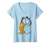 Femme Garfield Vintage Ask Me If I Care Comic Art Art Cadeaux T-Shirt avec Col en V