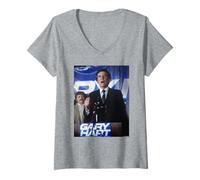 Femme Gary Hart 1984 New Hampshire Primaire par Michael Grecco T-Shirt avec Col en V