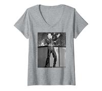 Femme Gary Numan Live Synth Pop Cars par Virginia Turbett T-Shirt avec Col en V