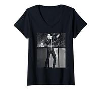 Femme Gary Numan Synth Pop Cars en Direct de Virginia Turbett T-Shirt avec Col en V