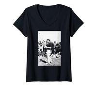 Femme Gary Player s'entraîne à l'Open de Golf Britannique 1972 T-Shirt avec Col en V