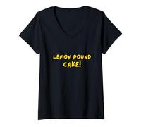 Femme Gâteau au Citron Quatre-Vingt- T-Shirt avec Col en V