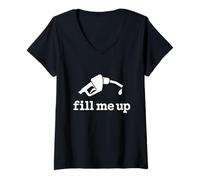 Femme Gay me remplit drôle de buse à gaz T-Shirt avec Col en V