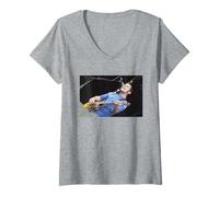 Femme Gaz Colombes Supergrass Live TV in The Park I Should Coco T-Shirt avec Col en V