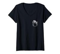 Femme Gecko léopard réaliste Amateur de Reptiles T-Shirt avec Col en V