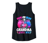 Femme Gender Reveal Grandma Team, Rose ou Bleu, qu'en Pensez-Vous ? Débardeur
