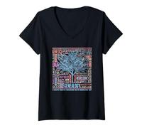 Femme Généalogie Héritage des Racines des Arbres de la Famille des T-Shirt avec Col en V