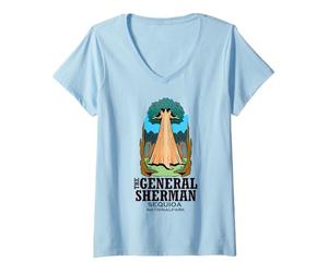 Femme General Sherman Tree Séquoia Nationalpark Géant Séquoia T-Shirt avec Col en V