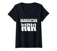 Femme Génération Wow T-Shirt avec Col en V
