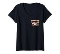 Femme Génération X, on s'en fout T-Shirt avec Col en V