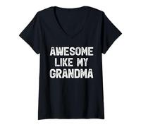Femme Génial comme ma Grand-mère T-Shirt avec Col en V