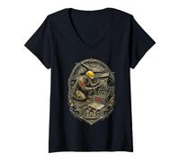 Femme Génie De L'armée T-Shirt avec Col en V