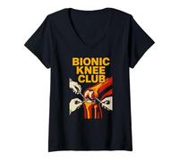 Femme Genouillère bionique de Remplacement du Genou pour Homme T-Shirt avec Col en V