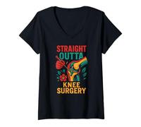Femme Genouillère Droite pour Homme pour se rétablir T-Shirt avec Col en V