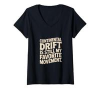 Femme Géologie « Dérive continentale » Pangée T-Shirt avec Col en V