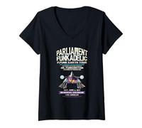 Femme George Clinton Parlement Funkadelic Memorial Coliseum 1977 T-Shirt avec Col en V