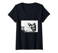 Femme George Foreman Boxing Fist Rumble in The Jungle Poids Lourd T-Shirt avec Col en V